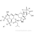 dipotasyum dihidrojen 15 alfa-hidroksi-2beta - [[2-O-izovaleril-3,4-di-O-sülfonato-beta-D-glukopiranosil] oksi] kaur-16-en-18,19-dioat CAS 33286-30- 5